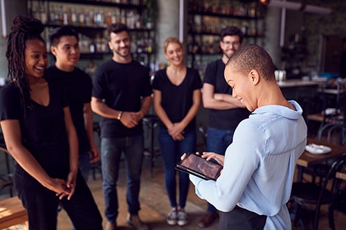 Restaurant waiters and waitresses